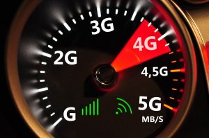 Gauge Showing 4G High Speed Mobile Broadband