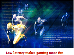Showing Men Sprinting To Show How Low Latency Makes Gaming More Fun