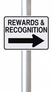 Sign Pointing To Rewards And Recognition