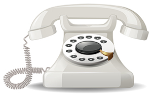 White Rotary Telephone